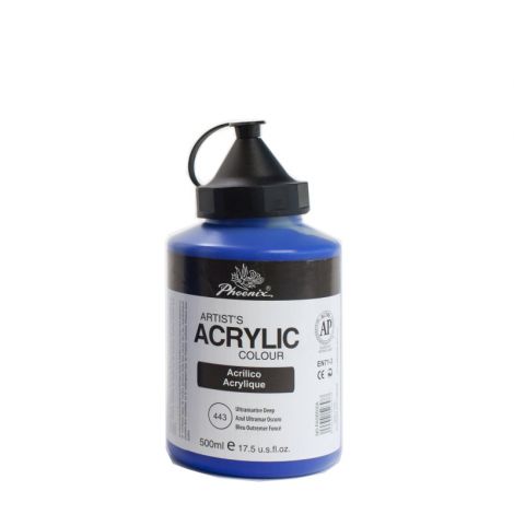 Farba akrylowa Phoenix 500ml, Ultramaryna - Ultramarine deep